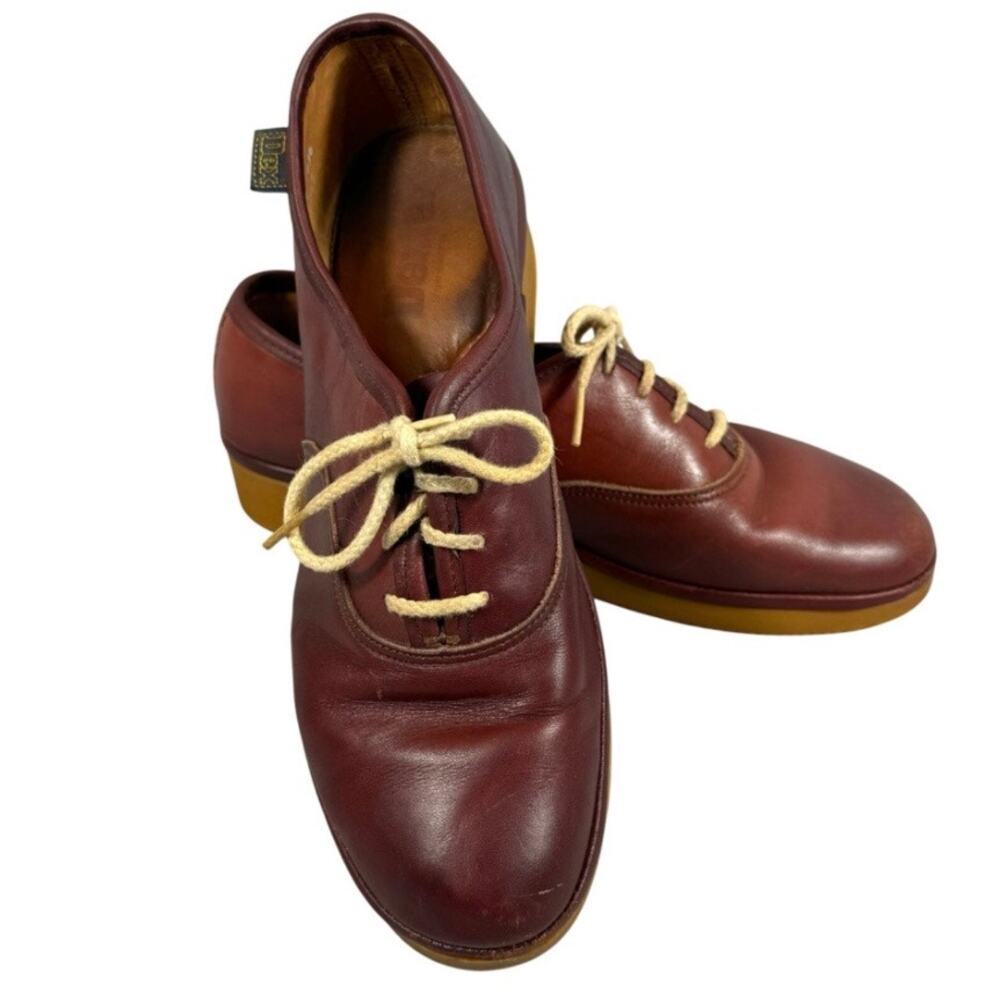 Vintage Dexter Oxford Shoes Womens Size 10 M Red Brown Leather